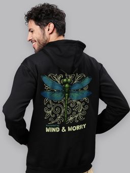 Mad Over Print - Black Winand Worry Hoodie