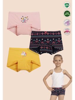 TRESNOVA - Girls Multi-Color Printed Soft BoxersPack of 3
