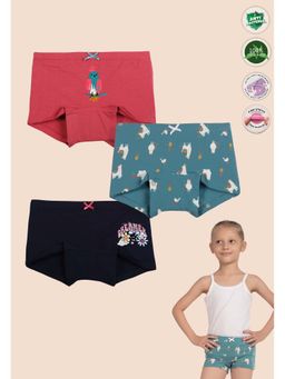 TRESNOVA - Girls Multi-Color Printed Soft BoxersPack of 3