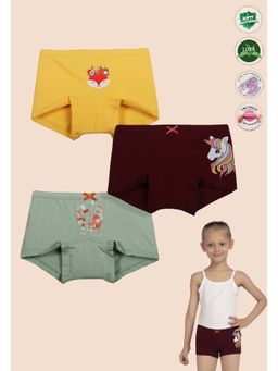 TRESNOVA - Girls Multi-Color Printed Soft BoxersPack of 3