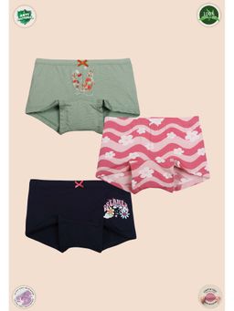 TRESNOVA - Girls Multi-Color Printed Soft BoxersPack of 3