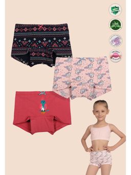TRESNOVA - Girls Multi-Color Printed Soft BoxersPack of 3