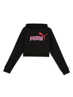 Puma - Essentials Logo Cropped G Girls Black Hoodies