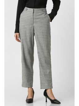 Van Heusen - Women Grey Check Formal Trousers