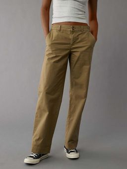 American Eagle - Women Green Stretch Stovepipe Khaki Pant