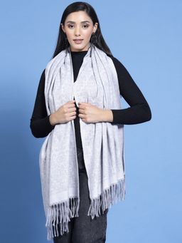 Mafadeny - Winter Wrap Grey Stole - Cozy Comfort in Subtle Elegance