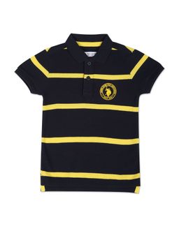 U.S. POLO ASSN. - Horizontal Stripe Pique Polo Shirt