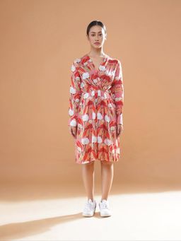 Neeti and Mudita - Lady Tulip Pleated Sophia Overlap Dress