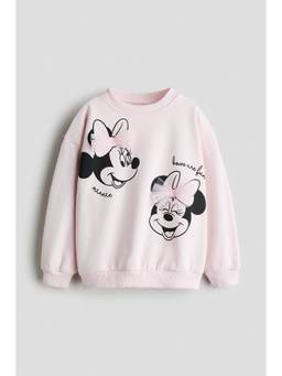 H&M - Girls Pink Embellished Oversized Sweatshirt