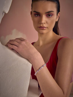 MISS JO - Pink Regal Tennis Bracelet