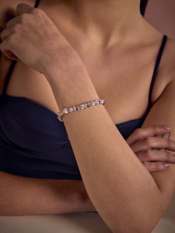 MISS JO - Pink Blooming Wristlet Tennis Bracelet