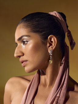 MISS JO - Yellow Sunbeam Cascade Dangler Earrings