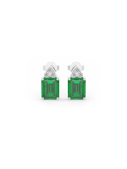MISS JO - Green Emerald Harmony Dangler Earrings