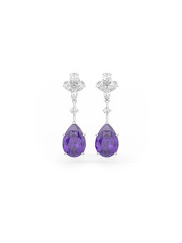 MISS JO - Purple Amethyst Dewdrop Dangler Earrings