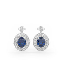 MISS JO - Navy Blue Twilight Sparkle Dangler Earrings