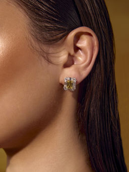 MISS JO - Yellow Sunshine Sparkle Stud Earrings