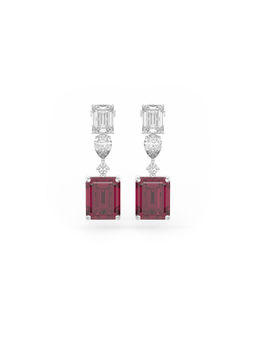 MISS JO - Red Ruby Aurora Teardrop Dangler Earrings
