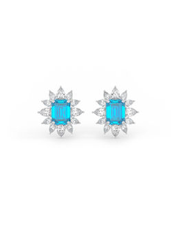 MISS JO - Aqua Aurora Bloom Stud Earrings