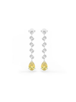 MISS JO - Yellow Lyra Cascade Dangler Earrings