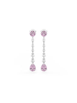 MISS JO - Pink Sapphire Serenade Dangler Earrings
