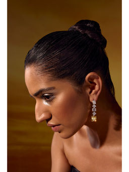 MISS JO - Yellow Cascade Dangler Earrings