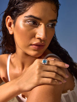 MISS JO - Aqua Sparkle Engagement Ring