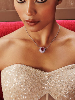 MISS JO - Red Symphony Bloom Pendant Necklace