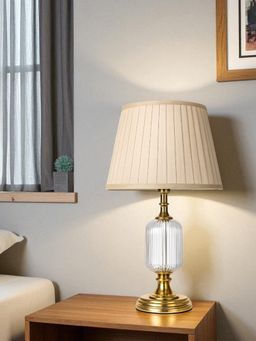 Aarvi Decor - Beige Fabric Shade Table Lamp