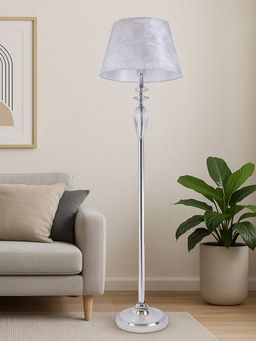 Aarvi Decor - Silver Crystal & Metal Decorative Nova Floor Lamp