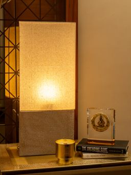Aarvi Decor - Beige Stone Decorative Terra Block Lamp