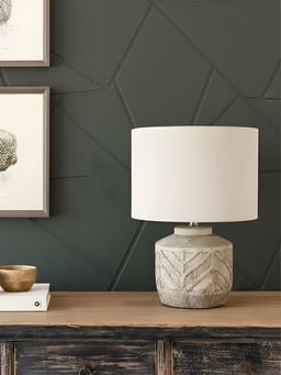 Aarvi Decor - Beige Terra Cotta Decorative Royale Luxe Table Lamp