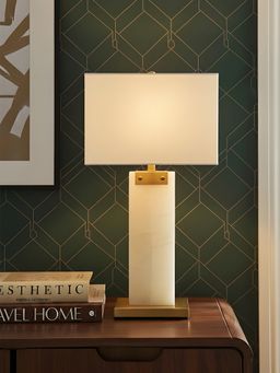 Aarvi Decor - White Onyx Decorative Imperial Table Lamp