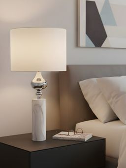 Aarvi Decor - White Marble Decorative Elegance Lamp