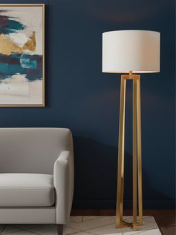 Aarvi Decor - Gold White Metal Decorative Zenith Quad Floor Lamp