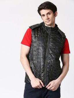 Bewakoof - Men's Olive Camo Puffer Jacket