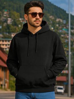 Bewakoof - Men's Black Oversized Hoodies