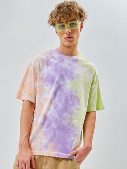 Bewakoof - Men's Multicolor Tie & Dye Oversized T-shirt
