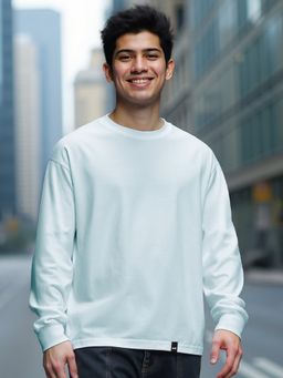 Bewakoof - Men's Blue Oversized T-shirt