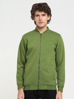 Bewakoof - Men's Green Zipper Bomber Jacket
