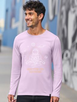 Bewakoof - Men's Purple One with the Universe Graphic Printed T-shirt