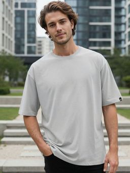 Bewakoof - Men's Vapour Blue Oversized T-shirt