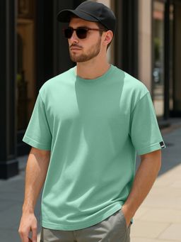 Bewakoof - Men's Iceberg Green Oversized T-shirt