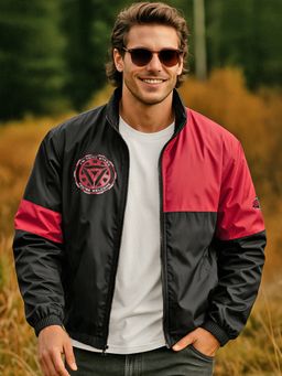 Bewakoof - Men'S Black Colour Block Oversized Jacket