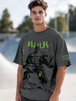 Bewakoof - Grey Cotton Half Sleeves T-Shirt