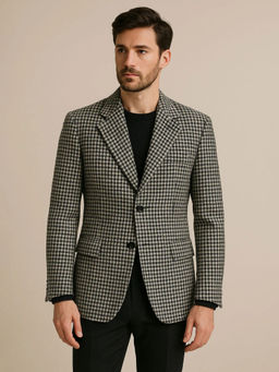 HOUSE OF S - Houndstooth Black Blazer