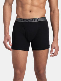 Jockey - 8009 Men Cotton Solid Boxer Brief - Black