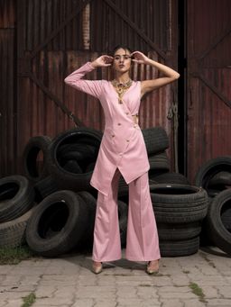 Label Suravika S - Pink Eye Spy Co-Ord (Set of 2)