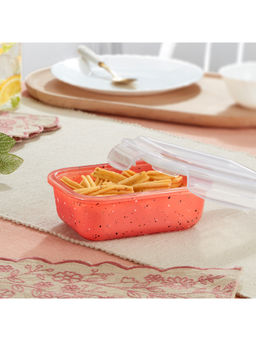 Borosil - Cube Orange Rectangle Shape Food Storage Container