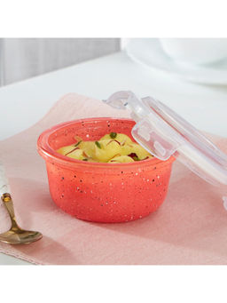 Borosil - Cube Orange Round Shape Food Storage Container