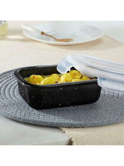 Borosil - Pebble Black Rectangle Shape Food Storage Container